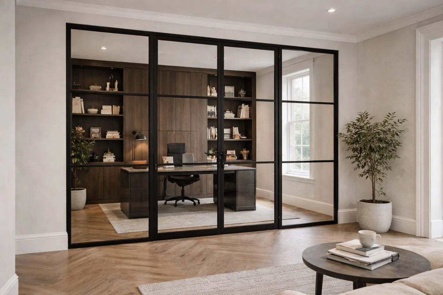 Heritage glass partition home office