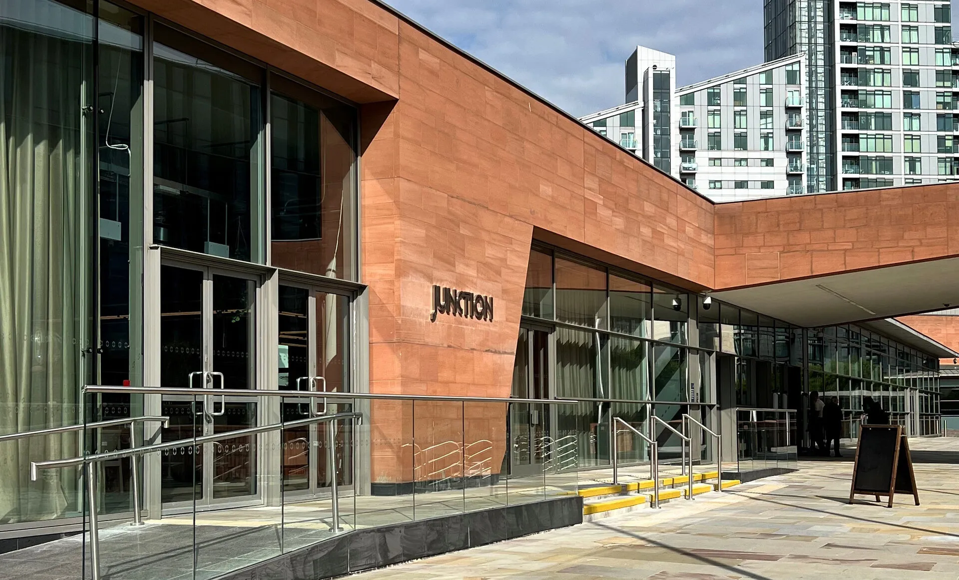 Fire rated glass screens at Junction commercial building