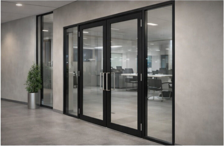 Fire rated glass screen installation